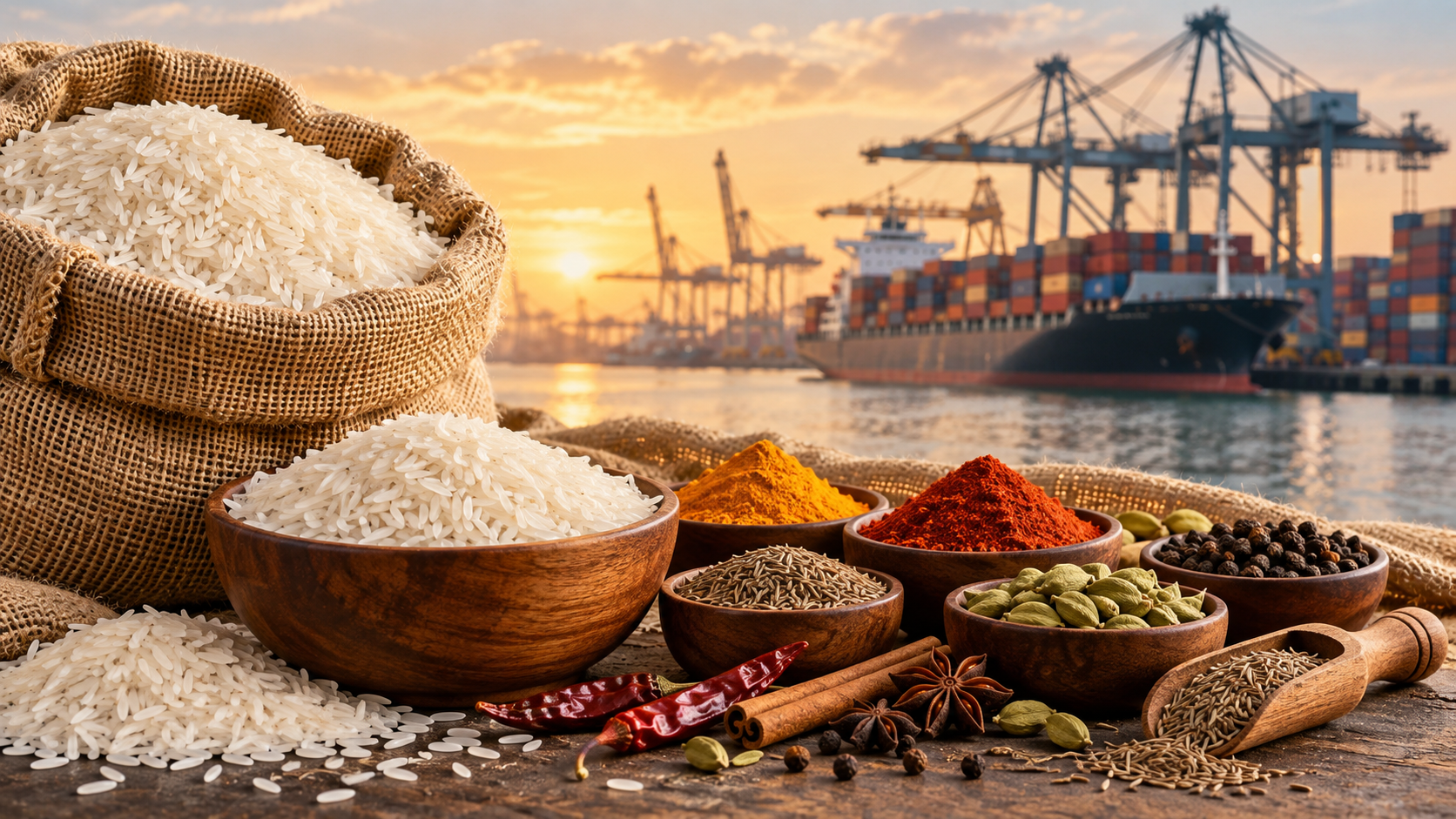 Reliable Food Exporter in India for Rice & Spices